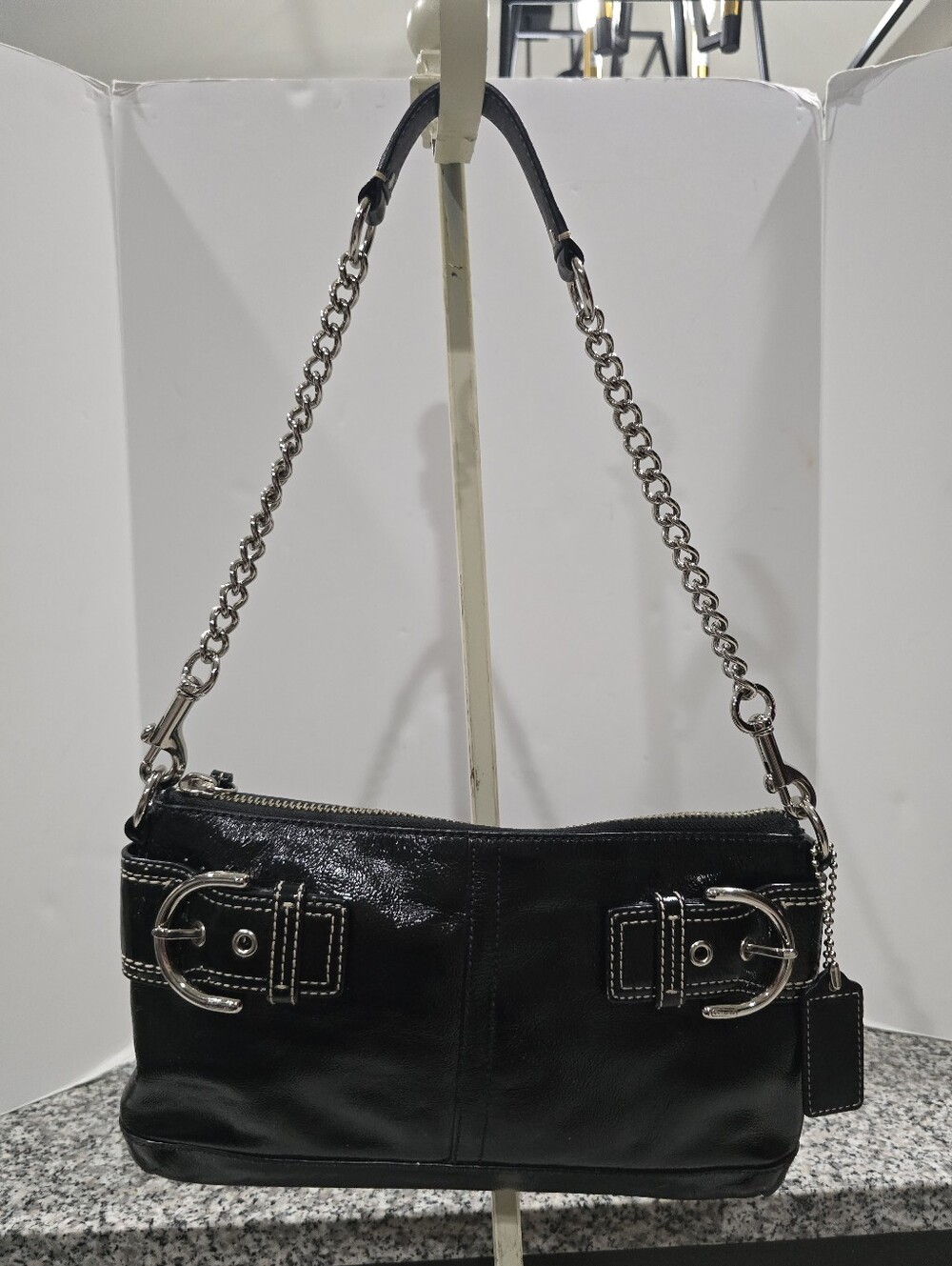 Coach black patent leather Soho shoulder bag⁹